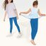 Uizuooy Kinder Leggings Mädchen Baumwolle Sport Leggings Mädchen Komfortable Mädchen Tanzhose Elastisch Fitness Hose Basic für Kinder 1er-Pack 2708-BU-140