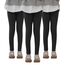 Uizuooy Kinder Leggings Mädchen Baumwolle Sportleggings Komfortable Tanzhose Elastisch Fitness Hose Basic für Kinder3er-Pack 2708-BL-158