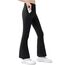 Domee Mädchen Leggings Schlaghose Flared Ausgestellte Leggings Sporthose Schwarze Nacht 134-140 (Herstellergröße 140)