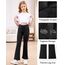 Domee Mädchen Leggings Schlaghose Flared Ausgestellte Leggings Sporthose Schwarze Nacht 152-158 (Herstellergröße 160)