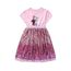 Renholin ELSA Kleider Shine Sommer Kleid Kurzarm Gefrorene Eiskönigin Prinzessin EIS Prinzessin Mädchen Kinder Party Rock