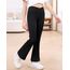 Domee Mädchen Leggings Schlaghose Flared Ausgestellte Leggings Sporthose Schwarze Nacht 134-140 (Herstellergröße 140)