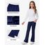 KEREDA Thermo Mädchen Leggings Schlaghose Kinder Flared Thermohose Gefüttert Warmes Winter Hosen Thermoleggings Mit Fleece 2er Pack
