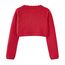 Proumhang Bolero Shrug Strickjacke für Mädchen Langärmelige Baumwollstrickpullover EIN-Knopf-Schal Jacke Sweatshirt Mäntel Chlidren Kleid Cover Up Für 3-10 Jahre Rot 130
