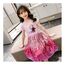 Renholin ELSA Kleider Shine Sommer Kleid Kurzarm Gefrorene Eiskönigin Prinzessin EIS Prinzessin Mädchen Kinder Party Rock