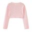 Proumhang Bolero Shrug Strickjacke für Mädchen Langärmelige Baumwollstrickpullover EIN-Knopf-Schal Jacke Sweatshirt Mäntel Chlidren Kleid Cover Up Für 3-10 Jahre Rosa 150