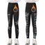 Tilozs Thermo Leggings Mädchen Gefütterte Winter Sport Leggings High Waist Elastisch Dicke Warm Hosen 2er-Pack mit Diamantdruck, Von Gänsen+Fünf Spitze Stern, 134-140(Herstellergröße: 140)