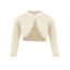 trudge Bolero Mädchen Festlich Bolerojacke Shrug Elegante Langarm Schulterjacke trickjacke Kurz Cardigan mit Knöpfe Aprikose 146/9-10 Jahre