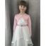 trudge Mädchen Bolero Kurze Strickjacke Festlich Kurz Cardigan Elegant Schulterjacke Rosa 110