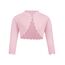 trudge Mädchen Bolero Festlich Baumwolle Strickjacke Langarm Kinder Cardigan Kommunion Tauf Hochzeit Rosa 120