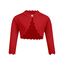trudge Bolero Mädchen Festlich Bolerojacke Shrug Langarm Schulterjacke Strickjacke Kurz Cardigan Kommunion Hochzeit Schulanfang Rot 146/9-10 Jahre