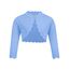 trudge Strickjacke Mädchen kurz Basic Bolero Lange Ärmel Cardigan Elegante Bolero Jacke Festlich Himmelblau 116/5-6 Jahre
