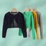 Yealoo Bolero Mädchen Lange Ärmel Strickjacke Kinder Bolerojacke Schulterjacke Kommunionkleid Baumwolle mit Schleife