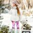 Mädchen Thermo Leggings Winter - Gefütterte Warme Dicke Baumwolle Hosen (A)