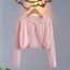 Yealoo Bolero Mädchen Lange Ärmel Strickjacke Kinder Bolerojacke Schulterjacke Kommunionkleid Baumwolle mit Schleife