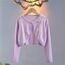 Yealoo Bolero Mädchen Lange Ärmel Strickjacke Kinder Bolerojacke Schulterjacke Kommunionkleid Baumwolle mit Schleife