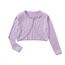 Yealoo Bolero Mädchen Lange Ärmel Strickjacke Kinder Bolerojacke Schulterjacke Kommunionkleid Baumwolle mit Schleife
