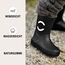 Mikk-line Gummistiefel Kinder 38 | Black Gefütterte Regenstiefel | Wasserdichte Kinderstiefel | Regenschuhe