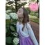 Yealoo Bolero Mädchen mit Lochmuster gestrickt Baumwolle Strickjacke Kinder Bolerojacke Schulterjacke Rundhals Langarm