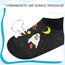 Kyopp Hausschuhe Kinder Junge Mädchen Pantoffeln Rutschfest Barfussschuhe Kindergarten Slippers für Atmungsaktive Weich Lauflernschuhe Kleinkinder Schuhe(Schwarzer-Kosmisch 22/23EU)