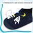 Kyopp Hausschuhe Kinder Junge Mädchen Pantoffeln Rutschfest Barfussschuhe Kindergarten Slippers für Atmungsaktive Weich Lauflernschuhe Kleinkinder Schuhe(Marineblau-Kosmisch 26/27EU)