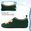 Kyopp Hausschuhe Kinder Junge Mädchen Pantoffeln Rutschfest Barfussschuhe Kindergarten Slippers für Atmungsaktive Weich Lauflernschuhe Kleinkinder Schuhe(Tiger-Grün 22/23EU)