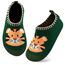 Kyopp Hausschuhe Kinder Junge Mädchen Pantoffeln Rutschfest Barfussschuhe Kindergarten Slippers für Atmungsaktive Weich Lauflernschuhe Kleinkinder Schuhe(Tiger-Grün 26/27EU)