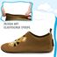 Kyopp Hausschuhe Kinder Junge Mädchen Pantoffeln Rutschfest Barfussschuhe Kindergarten Slippers für Atmungsaktive Weich Lauflernschuhe Kleinkinder Schuhe(Tiger-Curry 28/29EU)