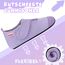 Kyopp Hausschuhe Kinder Junge Klettverschluss Schuhe Mädchen Pantoffeln Rutschfest Slippers für Atmungsaktive Weich Kleinkinder Schuhe(Einhorn Lila 24/25EU)