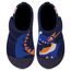 Kyopp Hausschuhe Kinder Junge Klettverschluss Schuhe Mädchen Pantoffeln Rutschfest Slippers für Atmungsaktive Weich Kleinkinder Schuhe(Dinosaurier Dunkelblau 24/25EU)