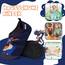 Kyopp Hausschuhe Kinder Junge Klettverschluss Schuhe Mädchen Pantoffeln Rutschfest Slippers für Atmungsaktive Weich Kleinkinder Schuhe(Dinosaurier Dunkelblau 22/23EU)