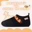 Kyopp Hausschuhe Kinder Junge Klettverschluss Schuhe Mädchen Pantoffeln Rutschfest Slippers für Atmungsaktive Weich Kleinkinder Schuhe(Tiger Schwarz 26/27EU)