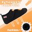 Kyopp Hausschuhe Kinder Junge Klettverschluss Schuhe Mädchen Pantoffeln Rutschfest Slippers für Atmungsaktive Weich Kleinkinder Schuhe(Tiger Schwarz 26/27EU)