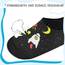 Kyopp Hausschuhe Kinder Junge Mädchen Pantoffeln Rutschfest Barfussschuhe Kindergarten Slippers für Atmungsaktive Weich Lauflernschuhe Kleinkinder Schuhe(Schwarzer-Kosmisch 30/31EU)