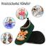 Kyopp Hausschuhe Kinder Junge Mädchen Pantoffeln Rutschfest Barfussschuhe Kindergarten Slippers für Atmungsaktive Weich Lauflernschuhe Kleinkinder Schuhe(Tiger-Grün 32/33EU)