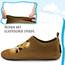 Kyopp Hausschuhe Kinder Junge Mädchen Pantoffeln Rutschfest Barfussschuhe Kindergarten Slippers für Atmungsaktive Weich Lauflernschuhe Kleinkinder Schuhe(Tiger-Curry 30/31EU)