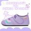 Kyopp Hausschuhe Kinder Junge Klettverschluss Schuhe Mädchen Pantoffeln Rutschfest Slippers für Atmungsaktive Weich Kleinkinder Schuhe(Einhorn Lila 32/33EU)