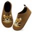 Kyopp Hausschuhe Kinder Junge Mädchen Pantoffeln Rutschfest Barfussschuhe Kindergarten Slippers für Atmungsaktive Weich Lauflernschuhe Kleinkinder Schuhe(Tiger-Curry 34/35EU)