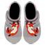 Kyopp Hausschuhe Kinder Junge Klettverschluss Schuhe Mädchen Pantoffeln Rutschfest Slippers für Atmungsaktive Weich Kleinkinder Schuhe(Fuchs Grau 32/33EU)