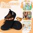 Kyopp Hausschuhe Kinder Junge Klettverschluss Schuhe Mädchen Pantoffeln Rutschfest Slippers für Atmungsaktive Weich Kleinkinder Schuhe(Tiger Schwarz 32/33EU)