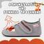 Kyopp Hausschuhe Kinder Junge Klettverschluss Schuhe Mädchen Pantoffeln Rutschfest Slippers für Atmungsaktive Weich Kleinkinder Schuhe(Fuchs Grau 32/33EU)