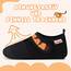 Kyopp Hausschuhe Kinder Junge Klettverschluss Schuhe Mädchen Pantoffeln Rutschfest Slippers für Atmungsaktive Weich Kleinkinder Schuhe(Tiger Schwarz 30/31EU)