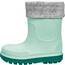 Playshoes Regenstiefel mit Futter (Herausnehmbar) Unisex Kinder Gummistiefel, Grün Socke, 23 EU