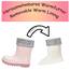 Playshoes Regenstiefel mit Futter (Herausnehmbar) Unisex Kinder Gummistiefel, Rosa Socke, 34 EU