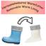 Playshoes Regenstiefel mit Futter (Herausnehmbar) Unisex Kinder Gummistiefel, Blau Socke, 32 EU