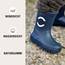 Mikk-line Gefütterte Gummistiefel für Kinder | Blue Nights Regenstiefel | Wasserdichte Kinderstiefel 34 | Regenschuhe