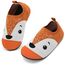 VOLHAL Hausschuhe ​Kinder Mädchen Junge Barfussschuhe Pantoffeln Lauflernschuhe ​Rutschfest ​Kindergarten für Atmung saktive​ Weich Kleinkinder Schuhe ​Unisex(Eichhörnchenbraun 22EU)