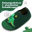 VOLHAL Hausschuhe ​Kinder Mädchen Junge Barfussschuhe Pantoffeln Lauflernschuhe ​Rutschfest ​Kindergarten für Atmung saktive​ Weich Kleinkinder Schuhe ​Unisex(Dinosaurier Grün 20EU)