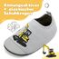 VOLHAL Hausschuhe ​Kinder Mädchen Junge Barfussschuhe Pantoffeln Lauflernschuhe ​Rutschfest ​Kindergarten für Atmung saktive​ Weich Kleinkinder Schuhe ​Unisex(Bagger Grau 23EU)