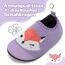 VOLHAL Hausschuhe ​Kinder Mädchen Junge Barfussschuhe Pantoffeln Lauflernschuhe ​Rutschfest ​Kindergarten für Atmung saktive​ Weich Kleinkinder Schuhe ​Unisex(Fuchs Lila 20EU)